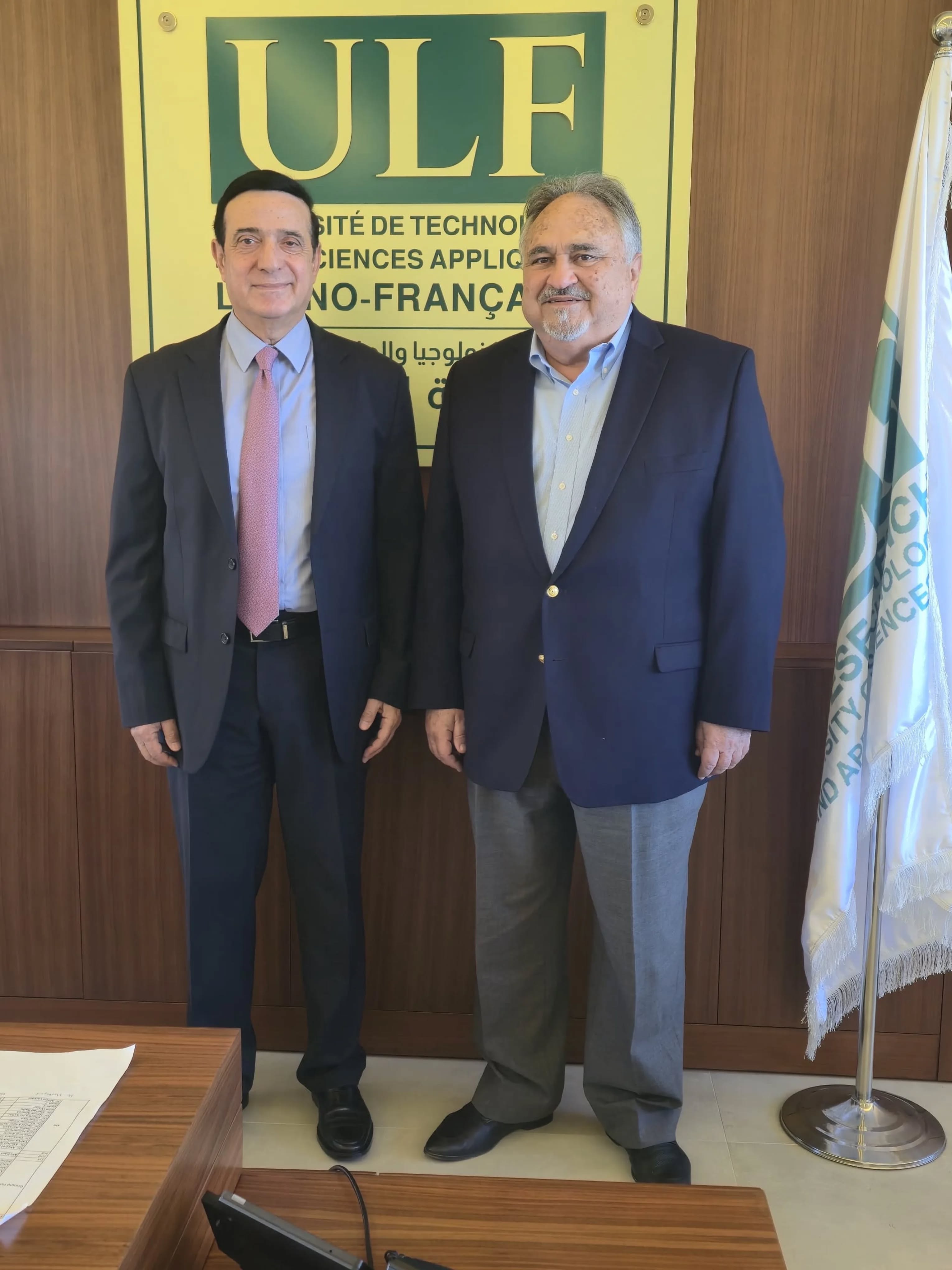 استقبل رئيس الجامعة اللبنانية الفرنسية معالي الدكتور ميشال نجار رئيس الهيئة العليا للطيران المدني الكابتن محمد عزيز